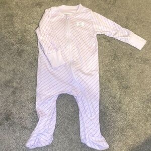 Under Armour Baby Lilac Zip Footie, 3M